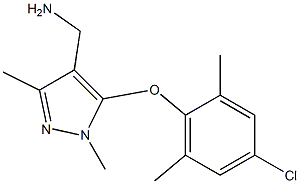 [5-(4-chloro-2,6-dimethylphenoxy)-1,3-dimethyl-1H-pyrazol-4-yl]methanamine Struktur