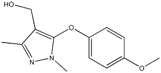 [5-(4-methoxyphenoxy)-1,3-dimethyl-1H-pyrazol-4-yl]methanol Struktur