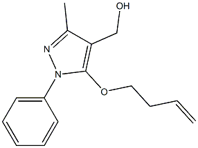 [5-(but-3-en-1-yloxy)-3-methyl-1-phenyl-1H-pyrazol-4-yl]methanol Struktur