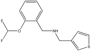 {[2-(difluoromethoxy)phenyl]methyl}(thiophen-3-ylmethyl)amine Struktur