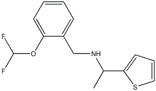 {[2-(difluoromethoxy)phenyl]methyl}[1-(thiophen-2-yl)ethyl]amine Struktur