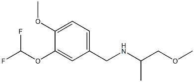 {[3-(difluoromethoxy)-4-methoxyphenyl]methyl}(1-methoxypropan-2-yl)amine Struktur