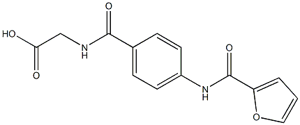 {[4-(2-furoylamino)benzoyl]amino}acetic acid Struktur