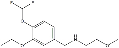 {[4-(difluoromethoxy)-3-ethoxyphenyl]methyl}(2-methoxyethyl)amine Struktur