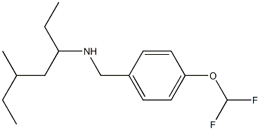 {[4-(difluoromethoxy)phenyl]methyl}(5-methylheptan-3-yl)amine Struktur