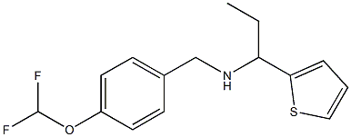 {[4-(difluoromethoxy)phenyl]methyl}[1-(thiophen-2-yl)propyl]amine Struktur