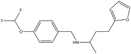 {[4-(difluoromethoxy)phenyl]methyl}[4-(furan-2-yl)butan-2-yl]amine Struktur