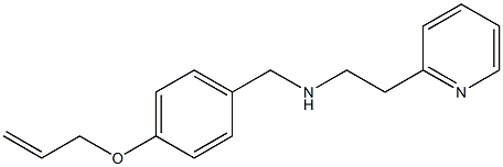 {[4-(prop-2-en-1-yloxy)phenyl]methyl}[2-(pyridin-2-yl)ethyl]amine Struktur