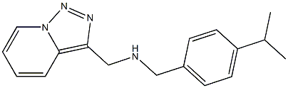 {[4-(propan-2-yl)phenyl]methyl}({[1,2,4]triazolo[3,4-a]pyridin-3-ylmethyl})amine Struktur