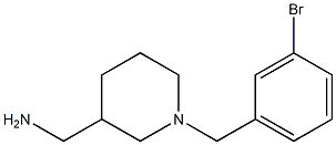 {1-[(3-bromophenyl)methyl]piperidin-3-yl}methanamine Struktur