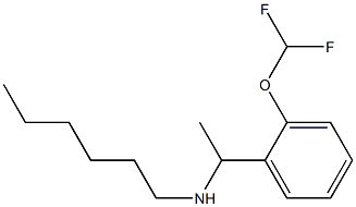 {1-[2-(difluoromethoxy)phenyl]ethyl}(hexyl)amine Struktur