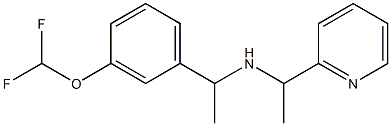 {1-[3-(difluoromethoxy)phenyl]ethyl}[1-(pyridin-2-yl)ethyl]amine Struktur