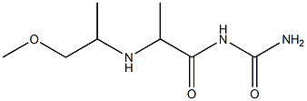 {2-[(1-methoxypropan-2-yl)amino]propanoyl}urea Struktur