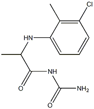 {2-[(3-chloro-2-methylphenyl)amino]propanoyl}urea Struktur