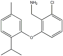 {2-chloro-6-[5-methyl-2-(propan-2-yl)phenoxy]phenyl}methanamine Struktur