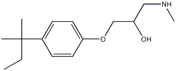 {2-hydroxy-3-[4-(2-methylbutan-2-yl)phenoxy]propyl}(methyl)amine Struktur