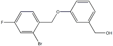 {3-[(2-bromo-4-fluorophenyl)methoxy]phenyl}methanol Struktur