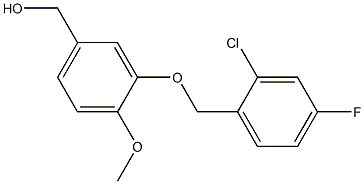 {3-[(2-chloro-4-fluorophenyl)methoxy]-4-methoxyphenyl}methanol Struktur