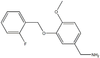 {3-[(2-fluorophenyl)methoxy]-4-methoxyphenyl}methanamine Struktur