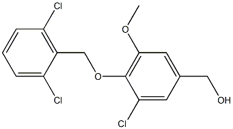 {3-chloro-4-[(2,6-dichlorophenyl)methoxy]-5-methoxyphenyl}methanol Struktur