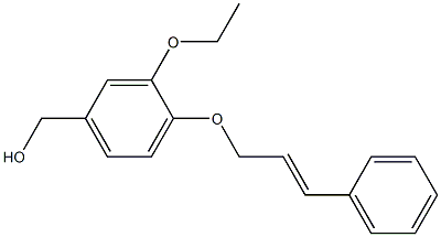 {3-ethoxy-4-[(3-phenylprop-2-en-1-yl)oxy]phenyl}methanol Struktur