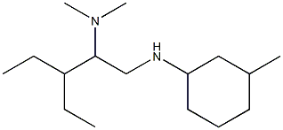 {3-ethyl-1-[(3-methylcyclohexyl)amino]pentan-2-yl}dimethylamine Struktur