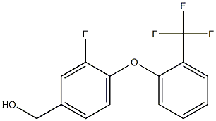 {3-fluoro-4-[2-(trifluoromethyl)phenoxy]phenyl}methanol Struktur