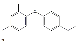 {3-fluoro-4-[4-(propan-2-yl)phenoxy]phenyl}methanol Struktur