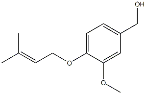 {3-methoxy-4-[(3-methylbut-2-en-1-yl)oxy]phenyl}methanol Struktur