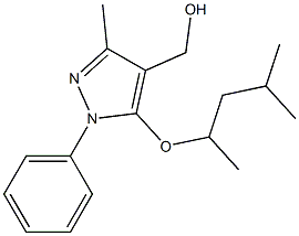 {3-methyl-5-[(4-methylpentan-2-yl)oxy]-1-phenyl-1H-pyrazol-4-yl}methanol Struktur