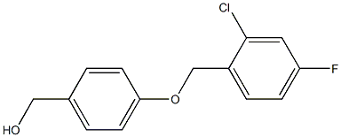 {4-[(2-chloro-4-fluorophenyl)methoxy]phenyl}methanol Struktur