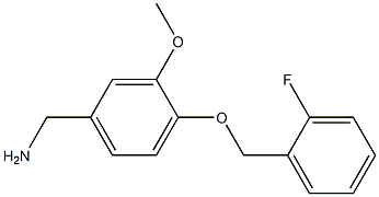 {4-[(2-fluorophenyl)methoxy]-3-methoxyphenyl}methanamine Struktur