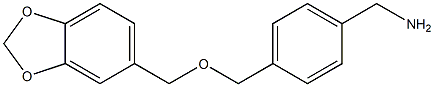 {4-[(2H-1,3-benzodioxol-5-ylmethoxy)methyl]phenyl}methanamine Struktur