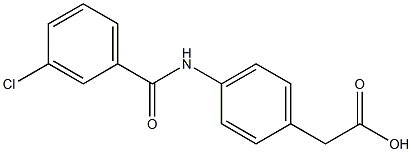 {4-[(3-chlorobenzoyl)amino]phenyl}acetic acid Struktur