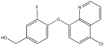 {4-[(5-chloroquinolin-8-yl)oxy]-3-fluorophenyl}methanol Struktur