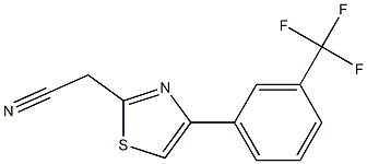 {4-[3-(trifluoromethyl)phenyl]-1,3-thiazol-2-yl}acetonitrile Struktur