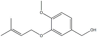 {4-methoxy-3-[(3-methylbut-2-en-1-yl)oxy]phenyl}methanol Struktur