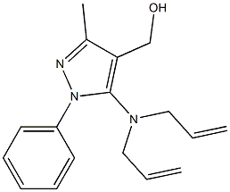 {5-[bis(prop-2-en-1-yl)amino]-3-methyl-1-phenyl-1H-pyrazol-4-yl}methanol Struktur