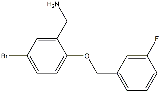 {5-bromo-2-[(3-fluorophenyl)methoxy]phenyl}methanamine Struktur