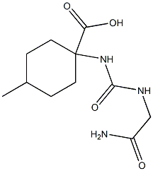 1-({[(2-amino-2-oxoethyl)amino]carbonyl}amino)-4-methylcyclohexanecarboxylic acid Struktur