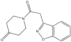 1-(1,2-benzisoxazol-3-ylacetyl)piperidin-4-one Struktur