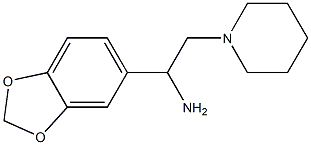 1-(1,3-benzodioxol-5-yl)-2-piperidin-1-ylethanamine Struktur