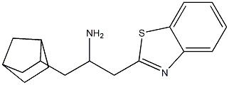 1-(1,3-benzothiazol-2-yl)-3-{bicyclo[2.2.1]heptan-2-yl}propan-2-amine Struktur