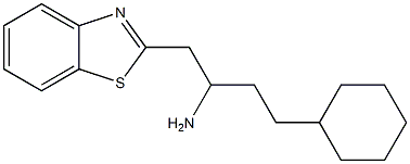 1-(1,3-benzothiazol-2-yl)-4-cyclohexylbutan-2-amine Struktur