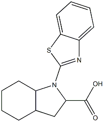 1-(1,3-benzothiazol-2-yl)-octahydro-1H-indole-2-carboxylic acid Struktur