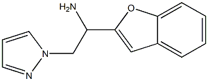 1-(1-benzofuran-2-yl)-2-(1H-pyrazol-1-yl)ethan-1-amine Struktur