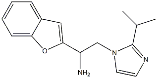 1-(1-benzofuran-2-yl)-2-[2-(propan-2-yl)-1H-imidazol-1-yl]ethan-1-amine Struktur