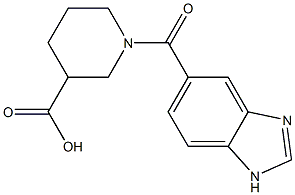 1-(1H-benzimidazol-5-ylcarbonyl)piperidine-3-carboxylic acid Struktur