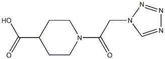 1-(1H-tetrazol-1-ylacetyl)piperidine-4-carboxylic acid Struktur