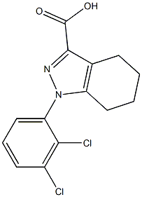 1-(2,3-dichlorophenyl)-4,5,6,7-tetrahydro-1H-indazole-3-carboxylic acid Struktur